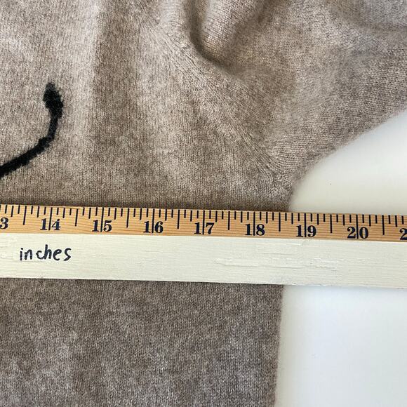 Philosophy 100% Cashmere Dog Print  Sweater Medium - Picture 6 of 7